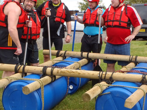 Raft building in North Yorkshire