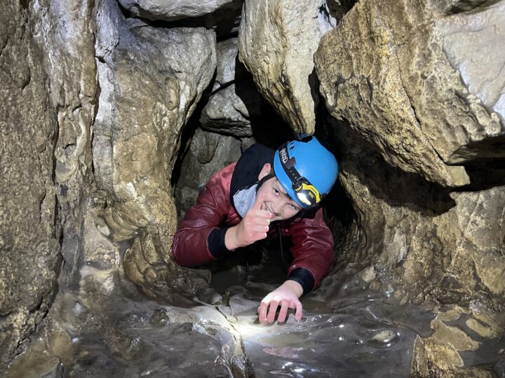 Cave explorers in the Yorkshire Dales