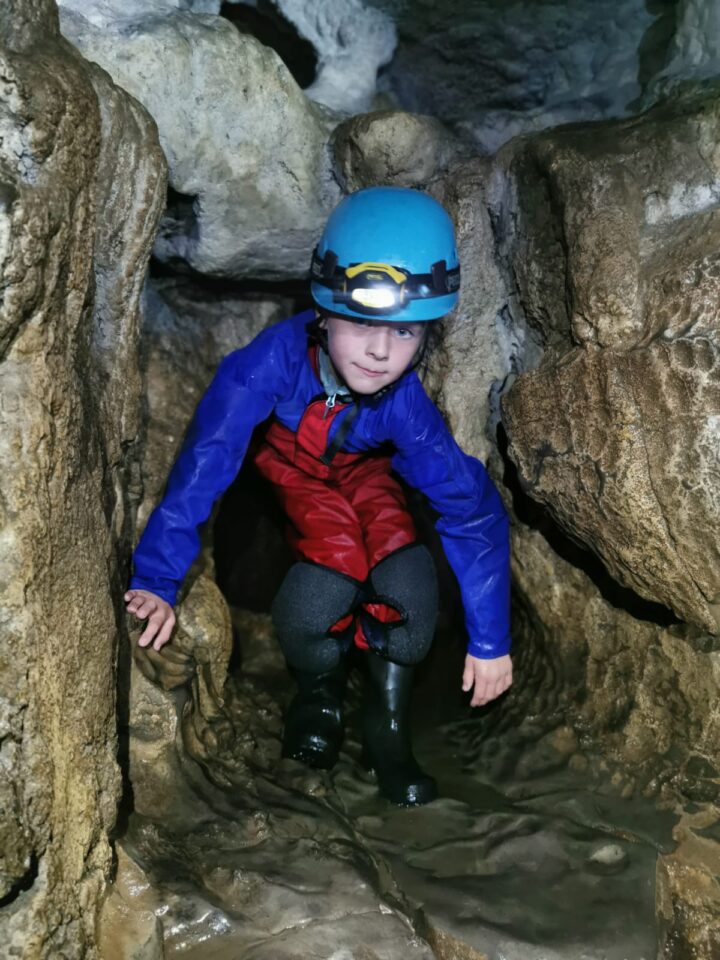 Educational caving trip for children