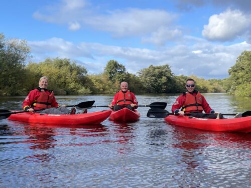 Kayaking River Ure at Boroughbridge