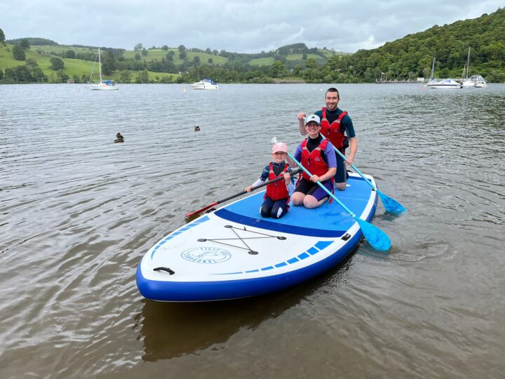 Family paddle board hire lake district